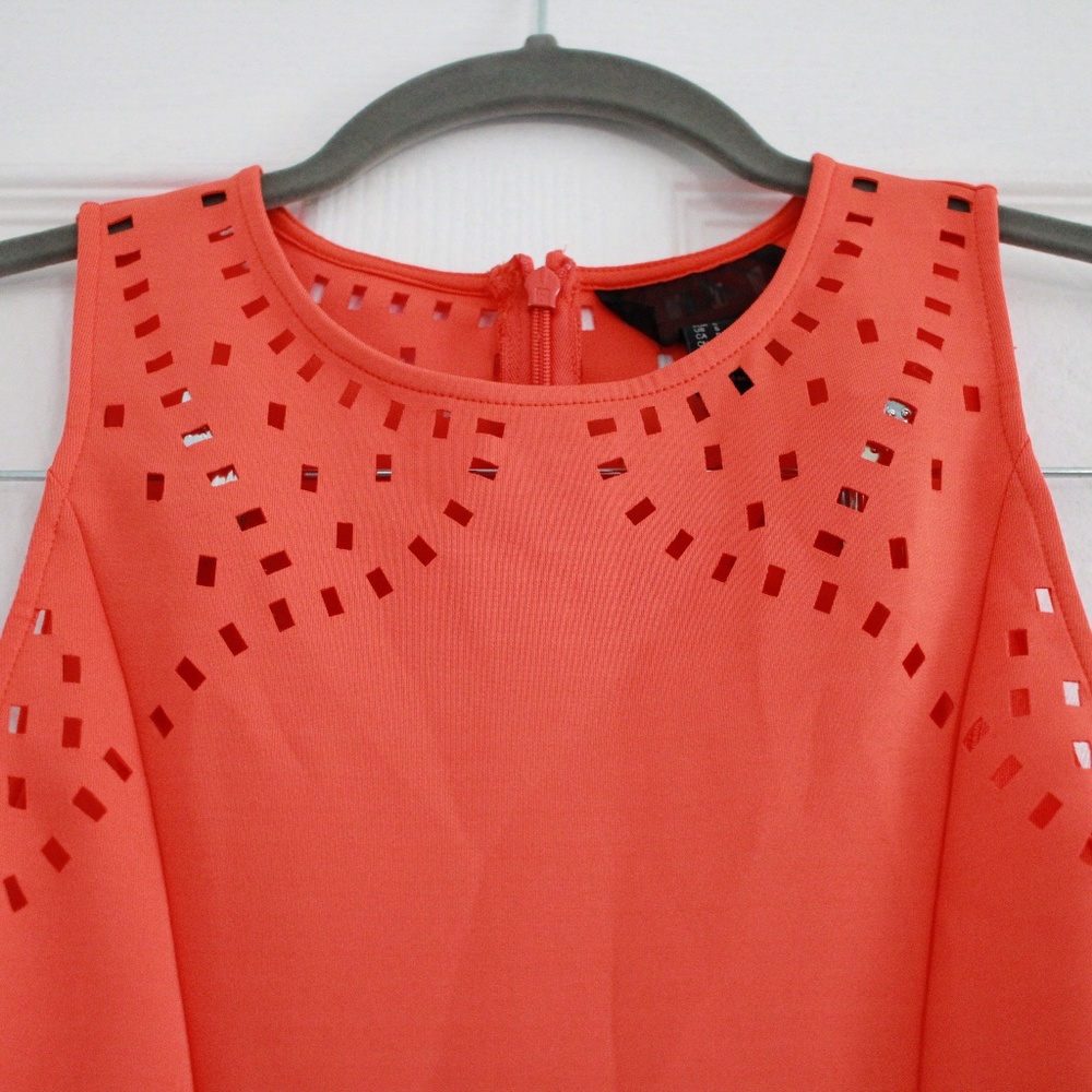 H&M | ORANGE PERFORATED DRESS - Picture 4 of 7